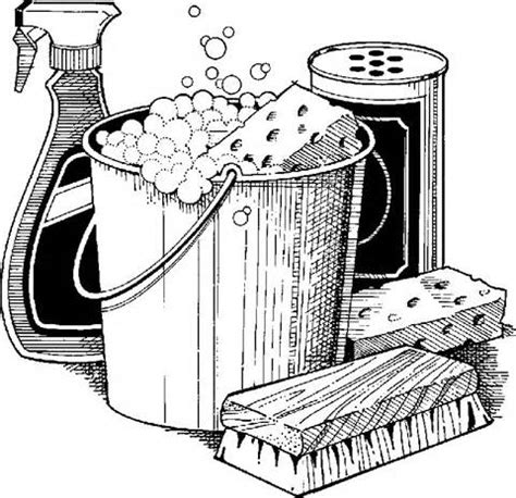 Free Cleaning Supplies Clipart Black And White, Download Free Cleaning ...