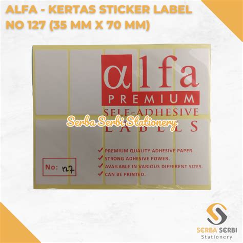 Jual GROSIR 1 PAK ISI 7 LEMBAR ALFA KERTAS STICKER STIKER LABEL