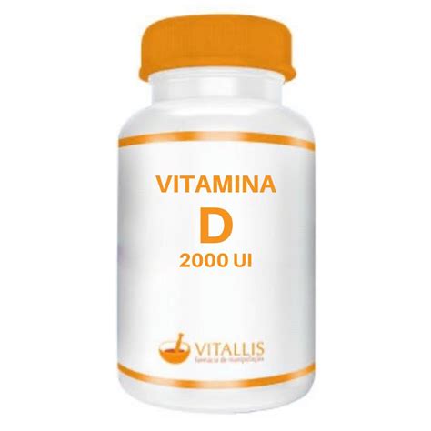 Vitamina D3 2000 UI C 60 Cápsulas Vitallis Farmácia de Manipulação