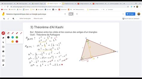 Relations Trigonométriques Dans Un Triangle Quelconque Théorème Dal