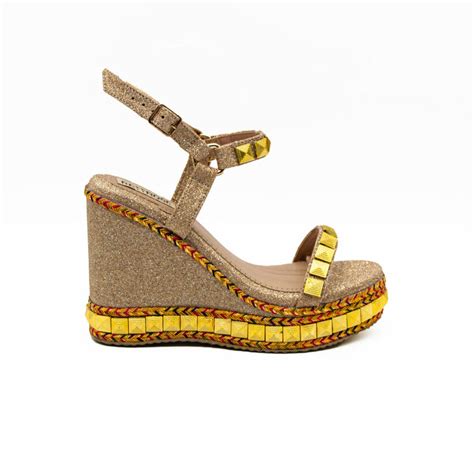 The Rosalie Nude Hand Embellished Luxury Wedge Shoe RETTROSE Wolf