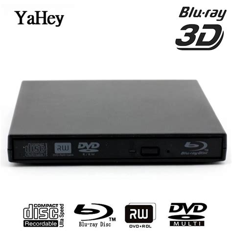 Bluray Player External USB 2.0 DVD Drive Blu ray 3D 25G 50G BD R BD ROM CD/DVD RW Burner Writer ...