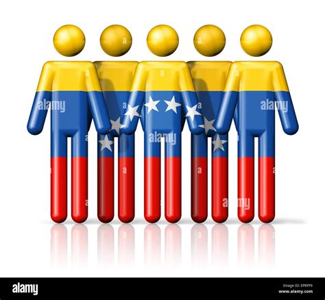 Flag of Venezuela on stick figure - national and social community ...