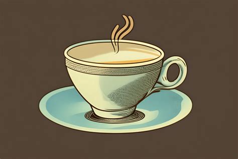 Vintage Illustrated Cup Of Coffee · Creative Fabrica