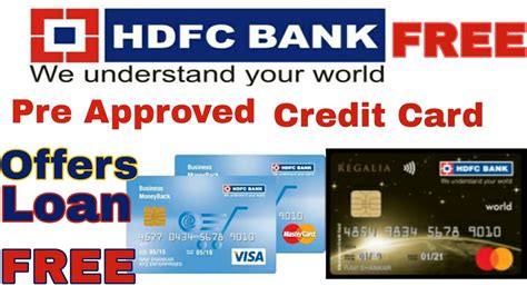 Hdfc Bank Pre Approved Offer Credit Cardpre Approved Loan Credit