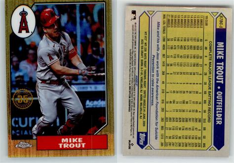 Mike Trout Topps Chrome Topps Bc Los Angeles Angels Ebay