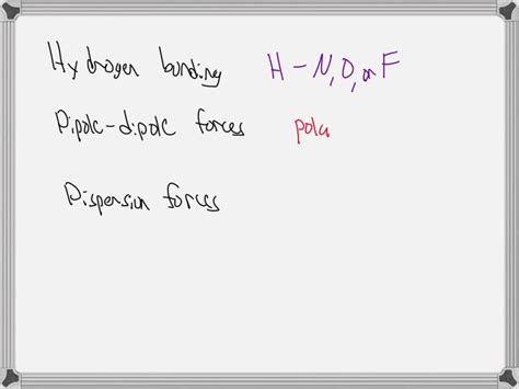 SOLVED: Identify all the intermolecular forces present in the compound ...