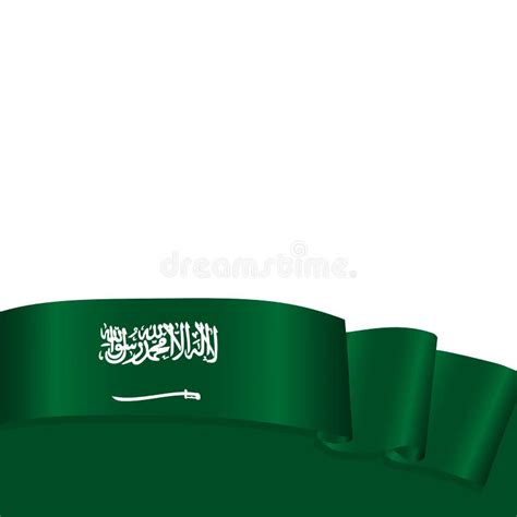 3d Bandeira De Acendimento Realista Da Arábia Saudita Modelo De Banner