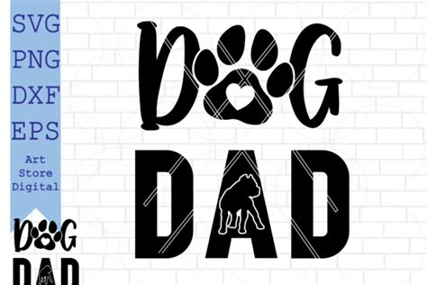 Dog Dad Pitbull Svg American Pitbull Svg Png Eps Dxf Files Crella