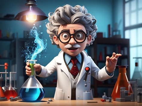 Premium Photo D Mad Scientist Or Crazy Professor Character In