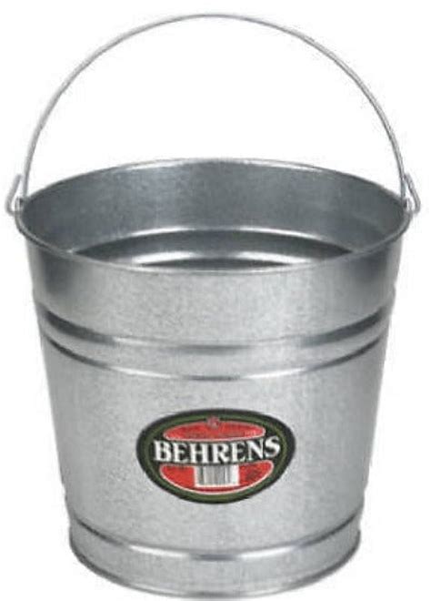 Behrens 1212GS 12 Quart Galvanized Sheet Steel Water Pail Bucket With