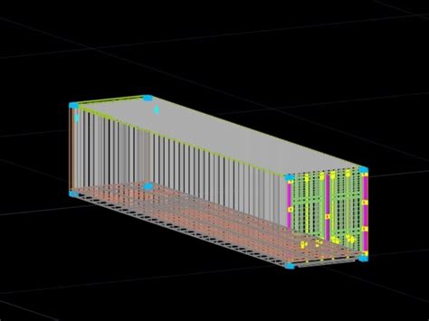 40 Foot Shipping Container In Autocad Cad Library