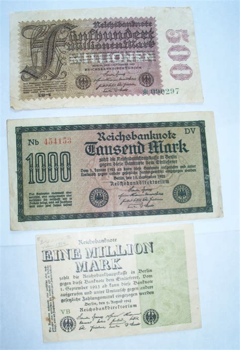 Vintage 1922 and 1923 German Reichsbanknote Notes Set of 3 - Etsy