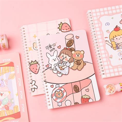 1pcs Cute Style Coil Book Spiral Notebook A5 A6student Notebook School