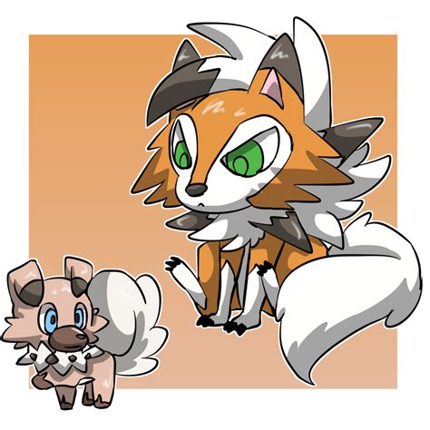 Chibi Rockruff And Dusk Lycanroc By Pikapikasaki On Deviantart