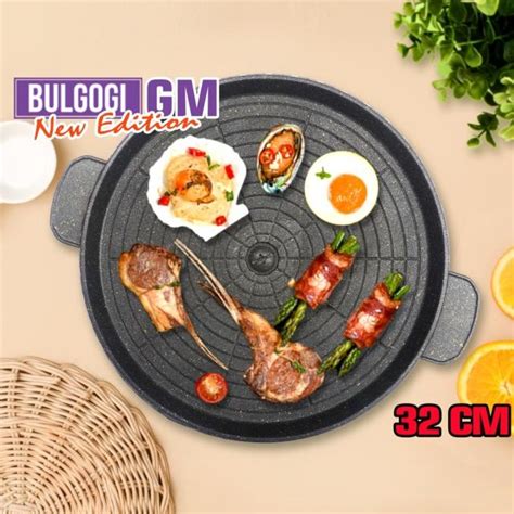 Jual Korean Bulgogi Pan Gm Gohappy With Oil Drain Pemanggang H97Is4Zhmi