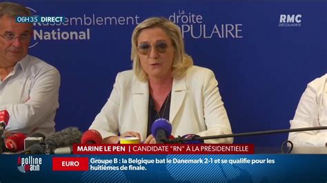 Levée du masque en extérieur Marine Le Pen ne croit pas au hasard du