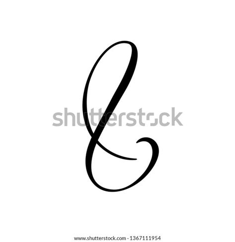 Custom Calligraphy Ampersand Sign Vector Illustration Stock Vector