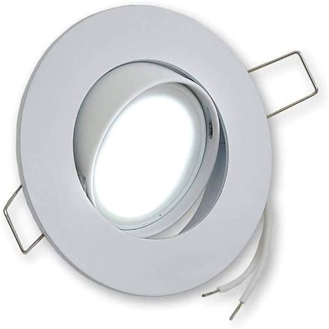 Spot à Encastrer Led Blanc 7 5 Watt Gradable Blanc Froid Rond 230v Plat