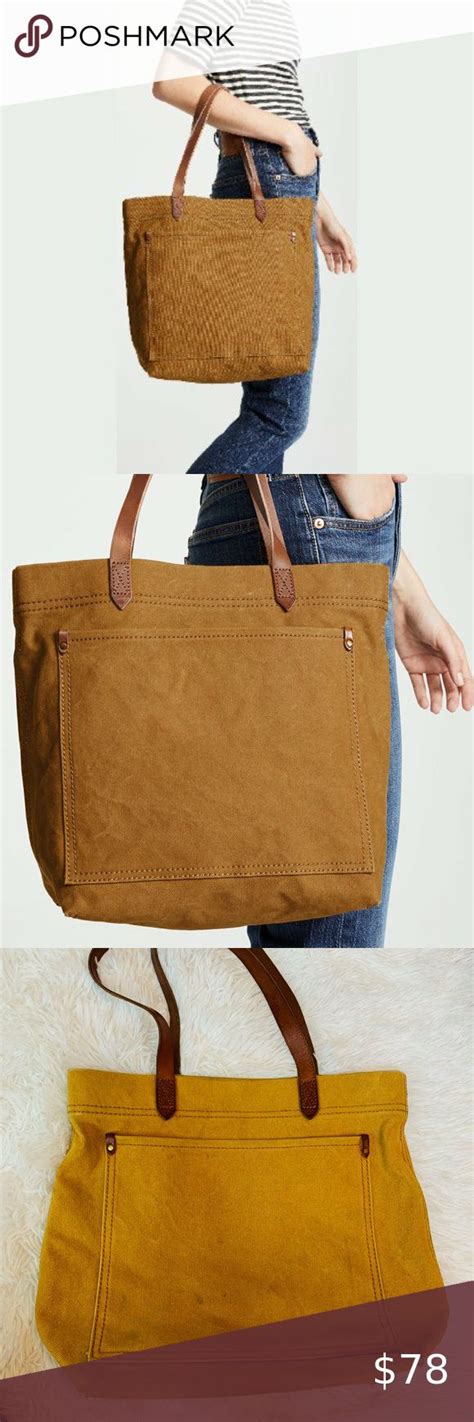 Madewell The Canvas Medium Transport Tote H6862 Madewell Tote Bags