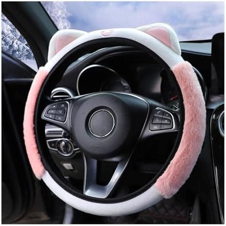 Amazon Evankin Pink Fluffy Car Steering Wheel Cover Universal