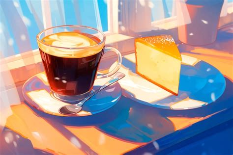 Anime coffee shop illustration | AI-generated image