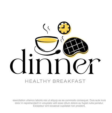 Dinner Vector Logo design. Dinner logo design sticker. 17409319 Vector Art at Vecteezy