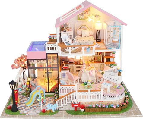 Buy Spilay Dollhouse Miniature With Furniture Diy Dollhouse Kit Mini