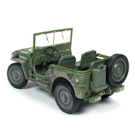 Autoworld Awml B Wwii Willys Army Jeep U S A Green Drity