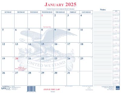 Government Desk Calendar Sheba Christel