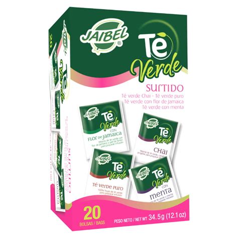 JAIBEL TÉ VERDE SURTIDO X 20 SOBRES Congrupo