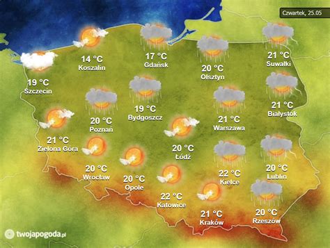 Cyklon Dawid Nad Polsk W Tych Regionach Kraju Mo Liwe Burze Gradowe