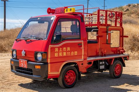 No Reserve Subaru Sambar Wd Mini Fire Truck For Sale On Bat