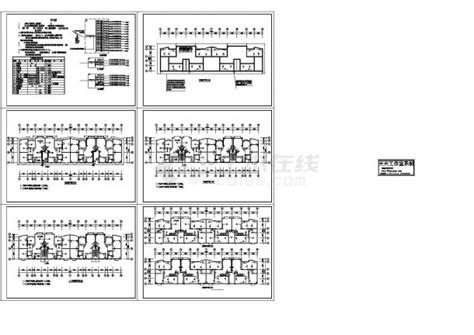 七层住宅楼电气施工cad图含照明设计居住建筑土木在线