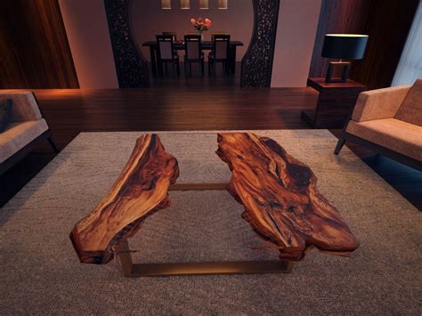 Live Edge Coffee Table Acacia Wood Table Epoxy Resin Table Etsy