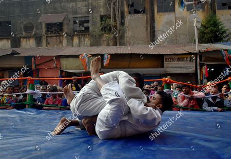 Wrestlers Fight During Amateur Wrestling Match Editorial Stock Photo