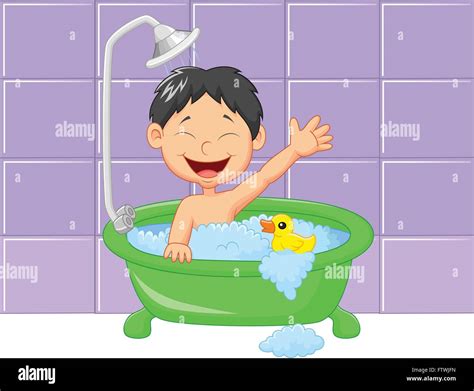 Baby Bath Tub Cartoon Baby Bathtub Cartoon Stock Illustrations Images