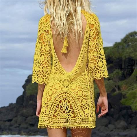 Robe De Plage Femme Ete Pareo Sarong Cache Maillots Boheme Robe Cache Maillot De Bain Bikini