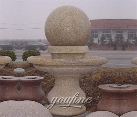 Outdoor Casting Granite Stone Rotating Ball Water Garden Fountains For