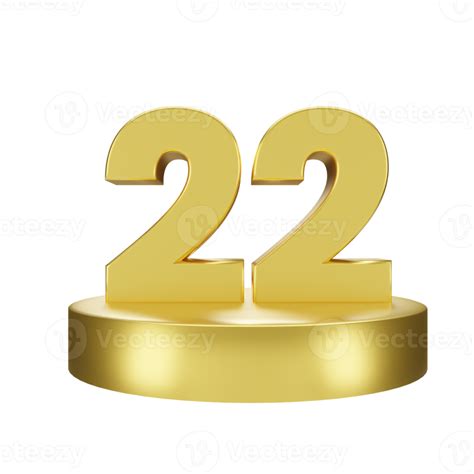 Free Nummer 22 auf das golden Podium 22281510 PNG with Transparent ...
