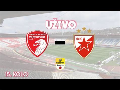 Uživo FK Radnički 1923 FK Crvena zvezda Mozzart Bet SuperLiga