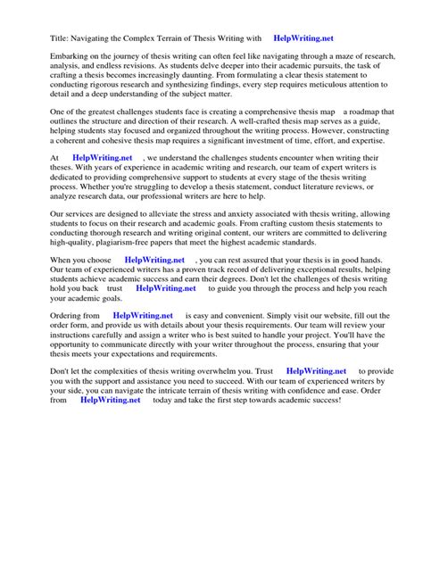 Thesis Maps | PDF | Thesis | Essays