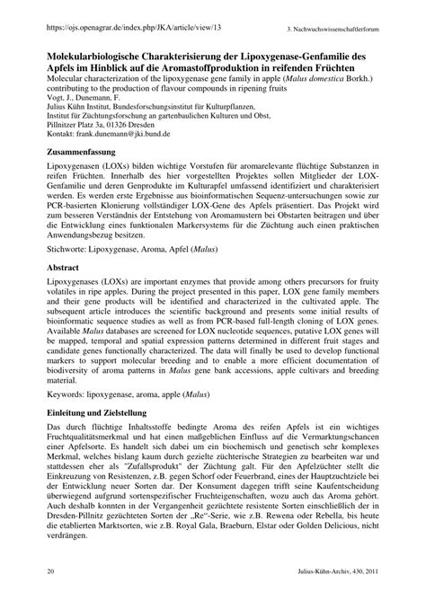 Pdf Molekularbiologische Charakterisierung Der Lipoxygenase