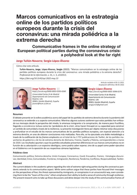 PDF Marcos Comunicativos En La Estrategia Online De Los Partidos