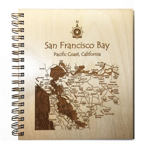 San Francisco Ca Nautical Wood Journal Guestbook