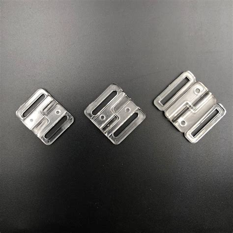 Clear Plastic Bikini Bra Clip Transparent Swimwear Clickers Front Clasp Quilt Buckle Back Hook