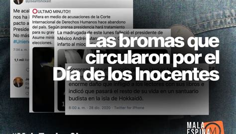 Las Bromas Que Circularon Por El Día De Los Inocentes Mala Espina