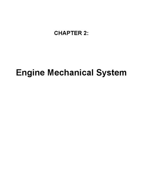 02-Engine Mechanical System | PDF | Piston | Cylinder (Engine)