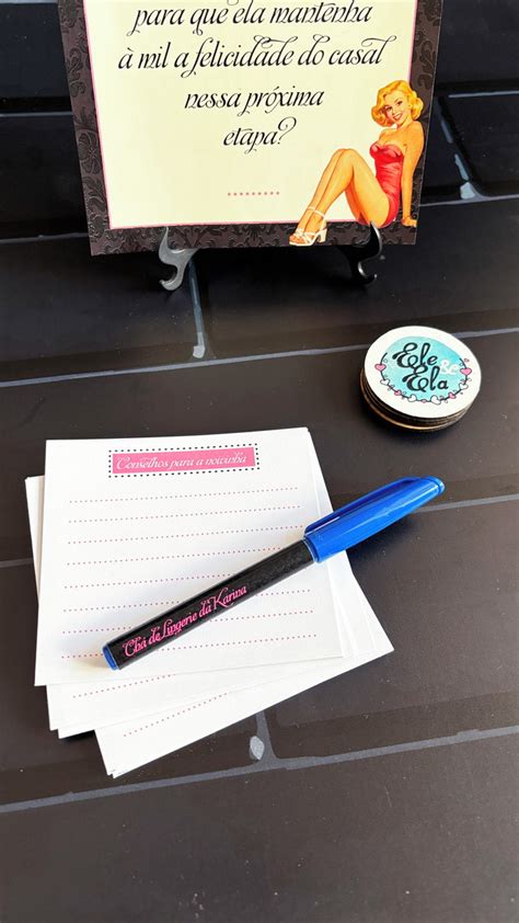 Conselho para a Noiva Brincadeira Chá de Lingerie Elo