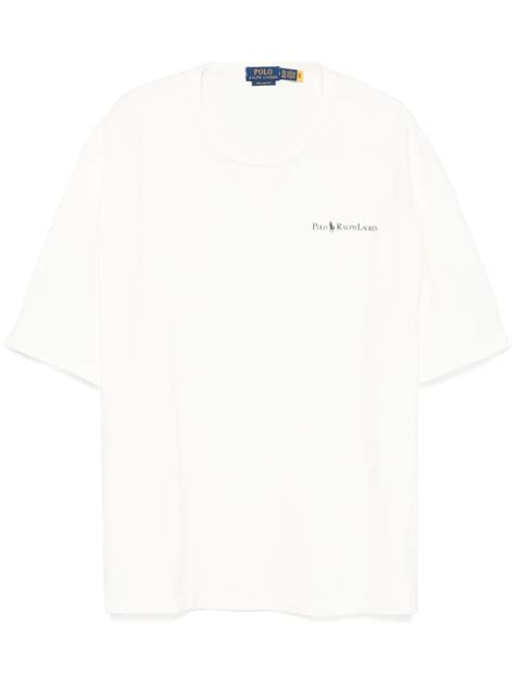 Polo Ralph Lauren Logo Print T Shirt White Farfetch